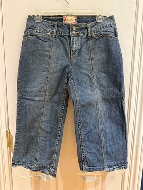 CAbi Blue Boot-Cut Jeans with Front Seams